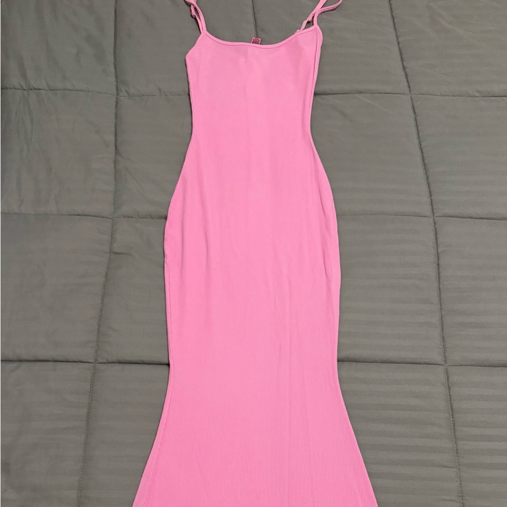 Skims Soft Lounge Long Slip Dress XS Pink